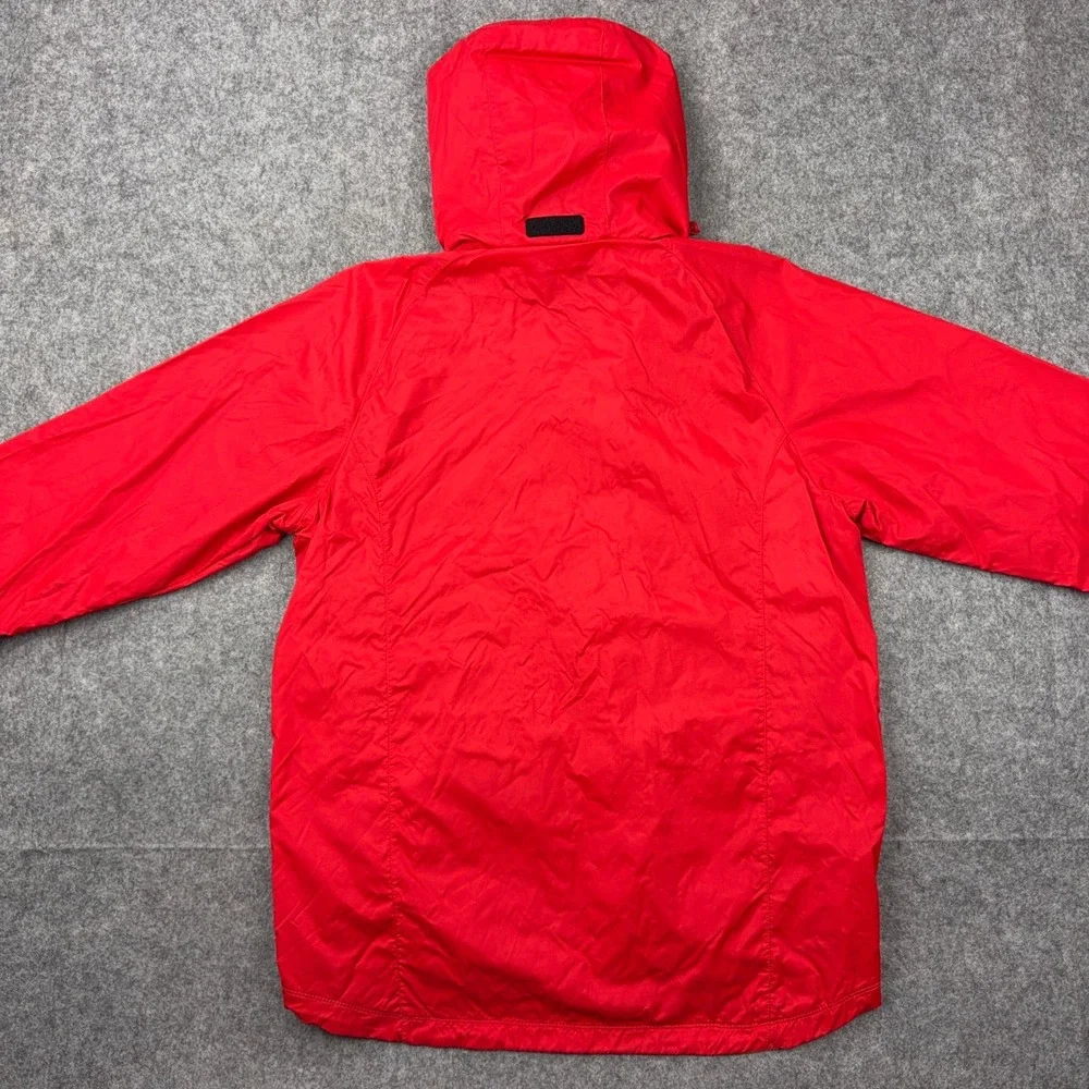 Nike Rain Jacket Mens Medium Red Foundation 12 Hooded Windbreaker Zip Soccer
